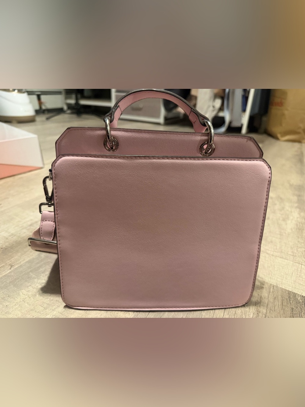 Steve Madden Light Pink Structured Crossbody with Detachable Straps - Picture 6 of 7